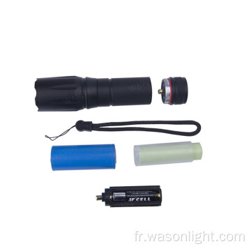 Lampe torche portable zoomable extérieure résistante à l&#39;eau